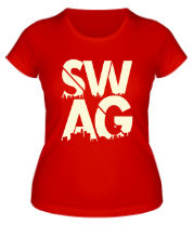 Женская футболка SWAG (свет) фото