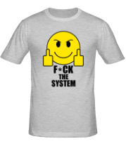 Мужская футболка Fuck the system фото