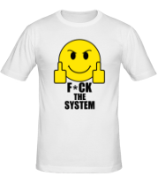 Мужская футболка Fuck the system фото