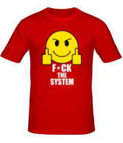 Мужская футболка Fuck the system фото