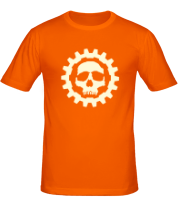 Мужская футболка Череп в стиле стим панк (свет) фото