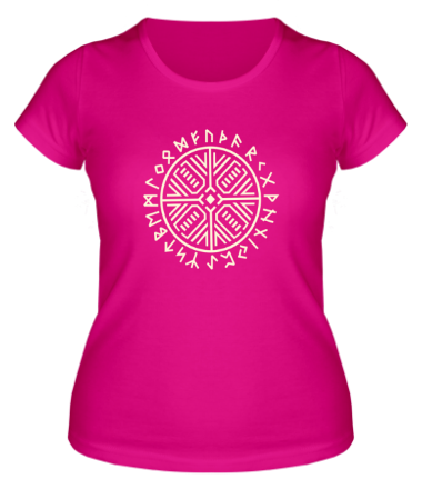 Женская футболка Рунический круг (свет)