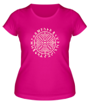 Женская футболка Рунический круг (свет) фото