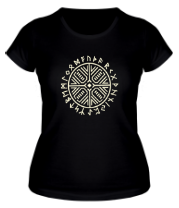Женская футболка Рунический круг (свет) фото
