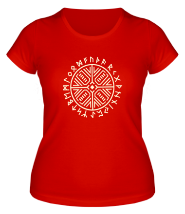 Женская футболка Рунический круг (свет)