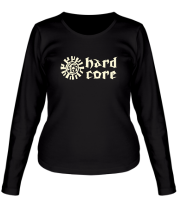 Женская футболка длинный рукав Hard core (свет) фото