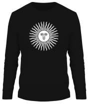 Мужская футболка длинный рукав Солнечный диск