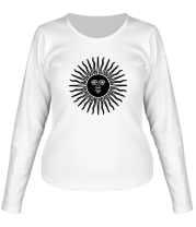 Женская футболка длинный рукав Солнечный диск фото