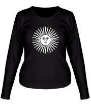 Женская футболка длинный рукав Солнечный диск фото