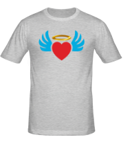 Мужская футболка Сердечко с крыльями фото