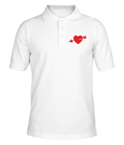 Мужская футболка поло Сердце со стрелой фото