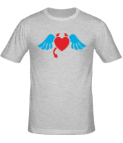 Мужская футболка Сердечко с рожками фото