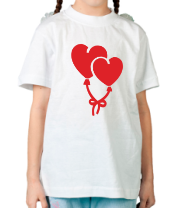 Детская футболка Шарики в виде сердечек фото