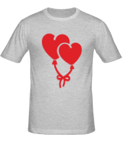 Мужская футболка Шарики в виде сердечек фото