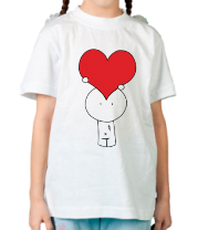 Детская футболка Человечек с сердцем  фото