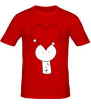 Мужская футболка Человечек с сердцем  фото
