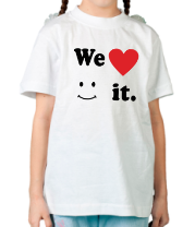 Детская футболка We love it. фото
