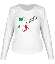 Женская футболка длинный рукав Я люблю тебя (Италия) фото