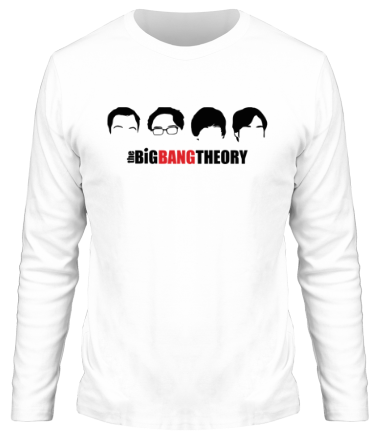 Мужская футболка длинный рукав The Big Bang Theory (face)