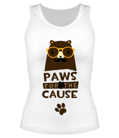 Женская майка борцовка Paws for the Cause