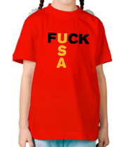 Детская футболка Fuck USA фото