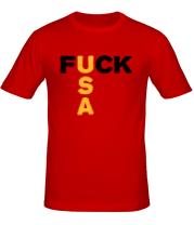 Мужская футболка Fuck USA фото