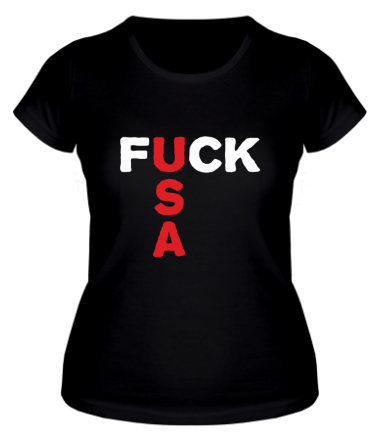 Женская футболка Fuck USA