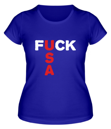 Женская футболка Fuck USA