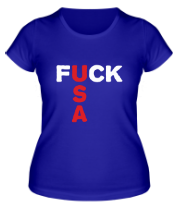 Женская футболка Fuck USA фото