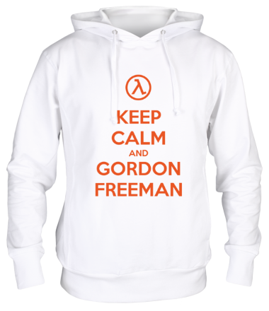 Толстовка худи Keep calm and Gordon Freeman