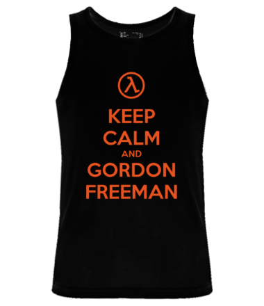 Мужская майка Keep calm and Gordon Freeman