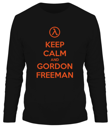 Мужская футболка длинный рукав Keep calm and Gordon Freeman