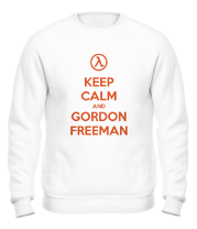 Толстовка без капюшона Keep calm and Gordon Freeman