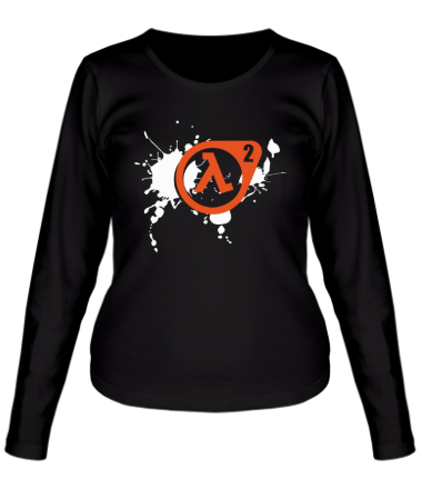 Женская футболка длинный рукав Half-Life 2 (logo)