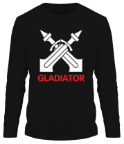 Мужская футболка длинный рукав Human Fighter - Gladiator фото