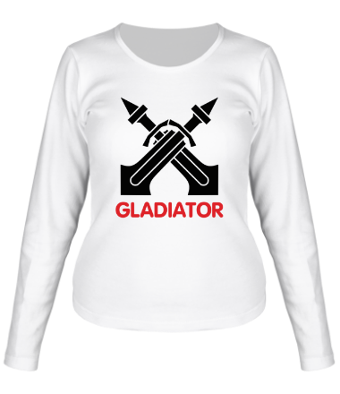 Женская футболка длинный рукав Human Fighter - Gladiator