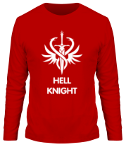 Мужская футболка длинный рукав Human Fighter - Hell Knight фото