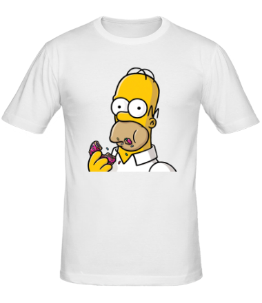 Мужская футболка Гомер с  Пончиком