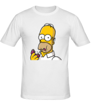 Мужская футболка Гомер с  Пончиком фото
