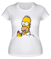 Женская футболка Гомер с  Пончиком фото