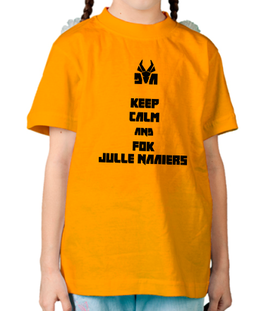 Детская футболка Keep calm and fok julle naaiers