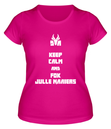 Женская футболка Keep calm and fok julle naaiers