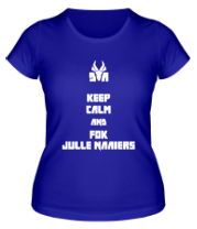 Женская футболка Keep calm and fok julle naaiers фото