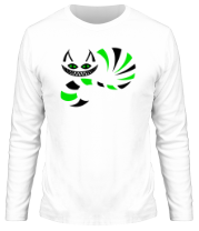 Мужская футболка длинный рукав Чеширский кот фото