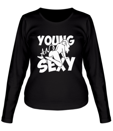 Женская футболка длинный рукав Young and sexy