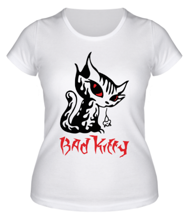 Женская футболка Bad kitty