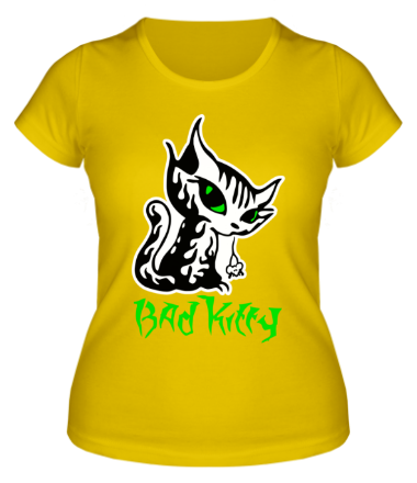 Женская футболка Bad kitty