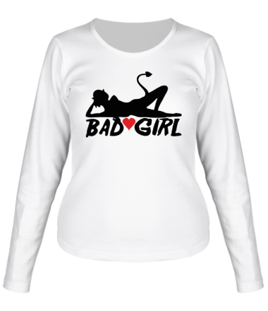 Женская футболка длинный рукав Bad girl