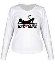 Женская футболка длинный рукав Bad girl фото