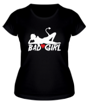 Женская футболка Bad girl фото